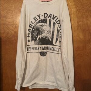 Harley-Davidson White Long Sleeve Men's Shirt